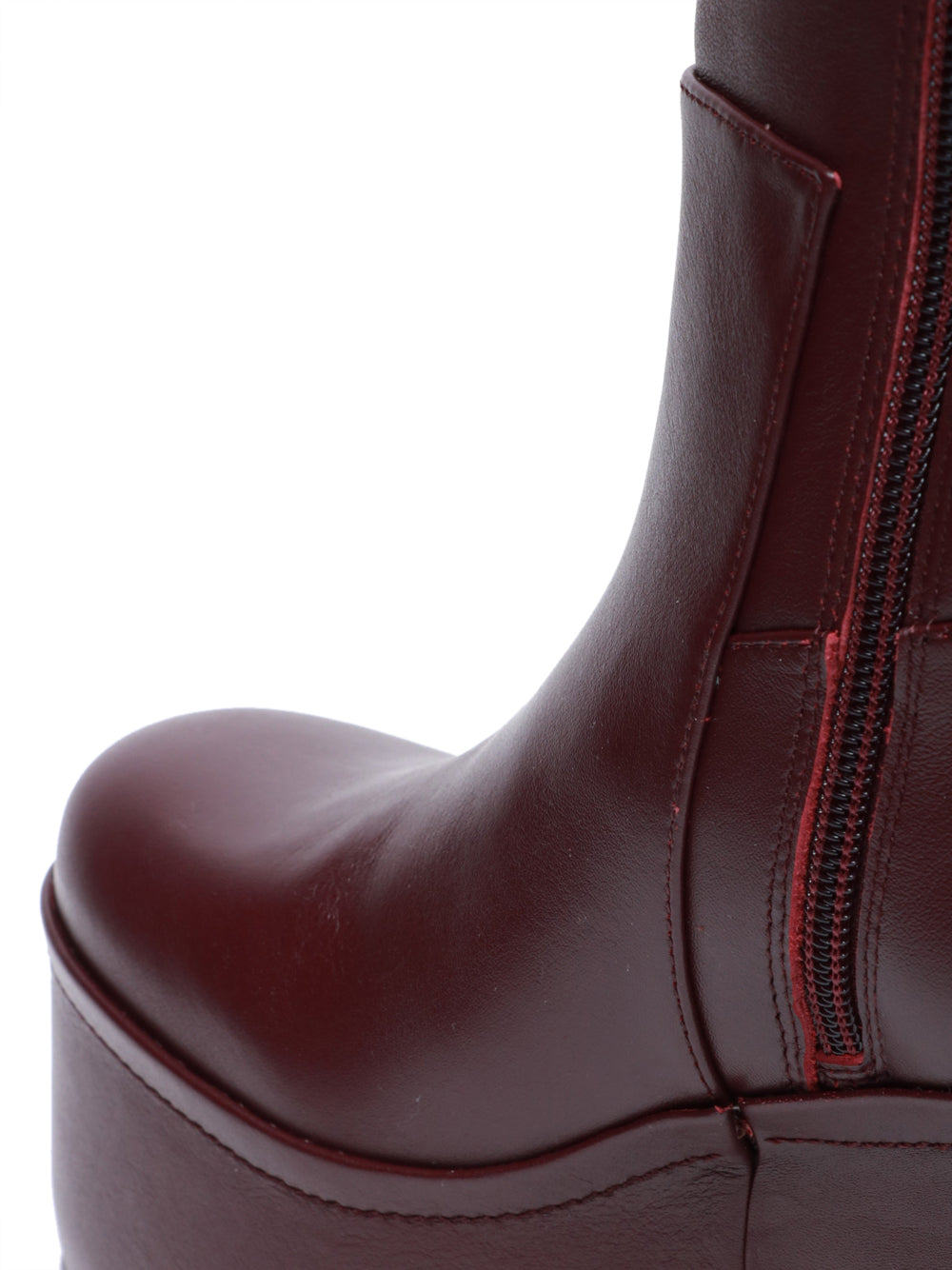 PALOMA BARCELÒ Stivali Barta in Pelle Bordeaux con Zeppa Bordeaux