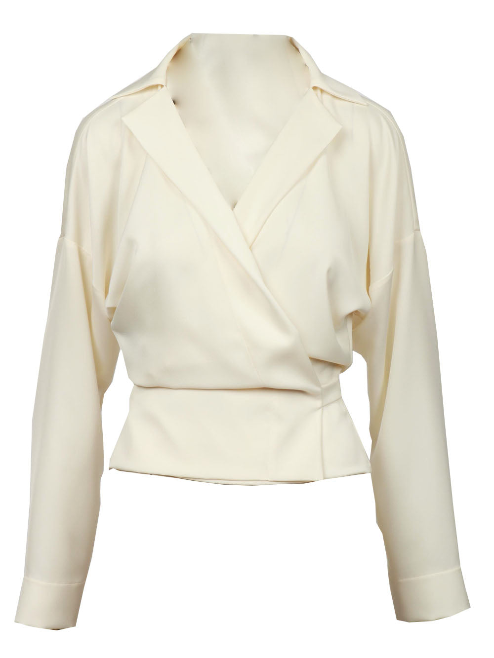 PHILOSOPHY DI LORENZO SERAFINI Blusa Cache Coeur in Crêpe Avorio Avorio