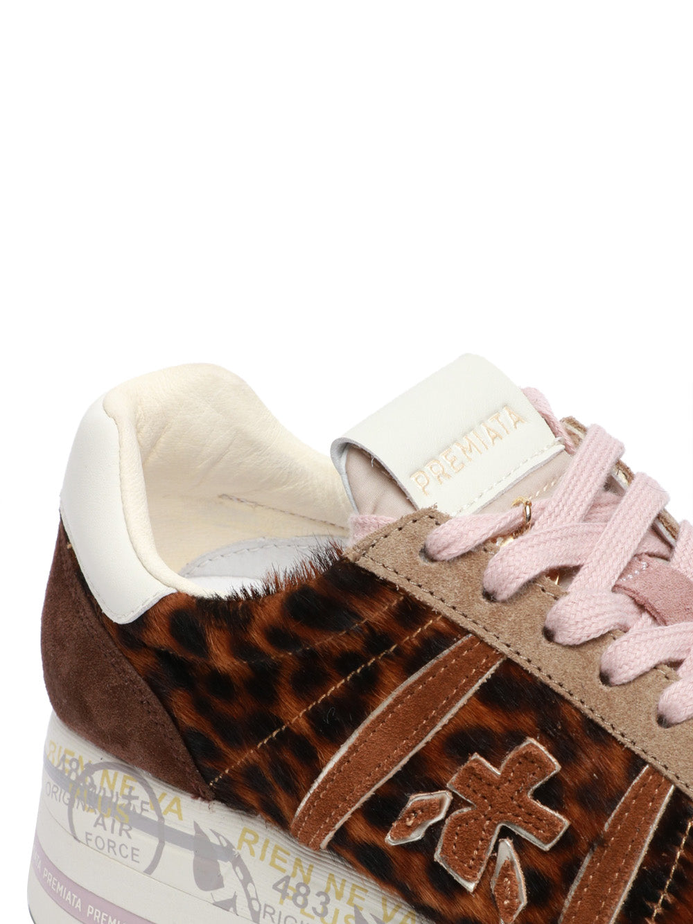 PREMIATA Scarpe Sneakers Beth in Cavallino Animalier Maculata