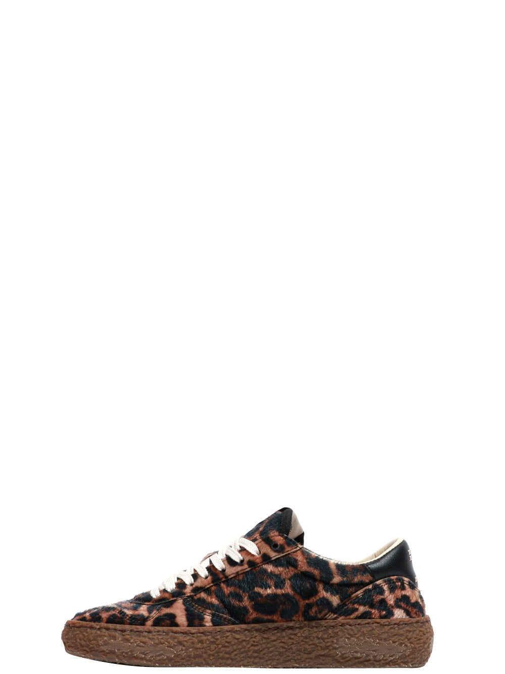 PURAAI Scarpe Sneakers Polly in Cavallino Eco Animalier Nero/camel