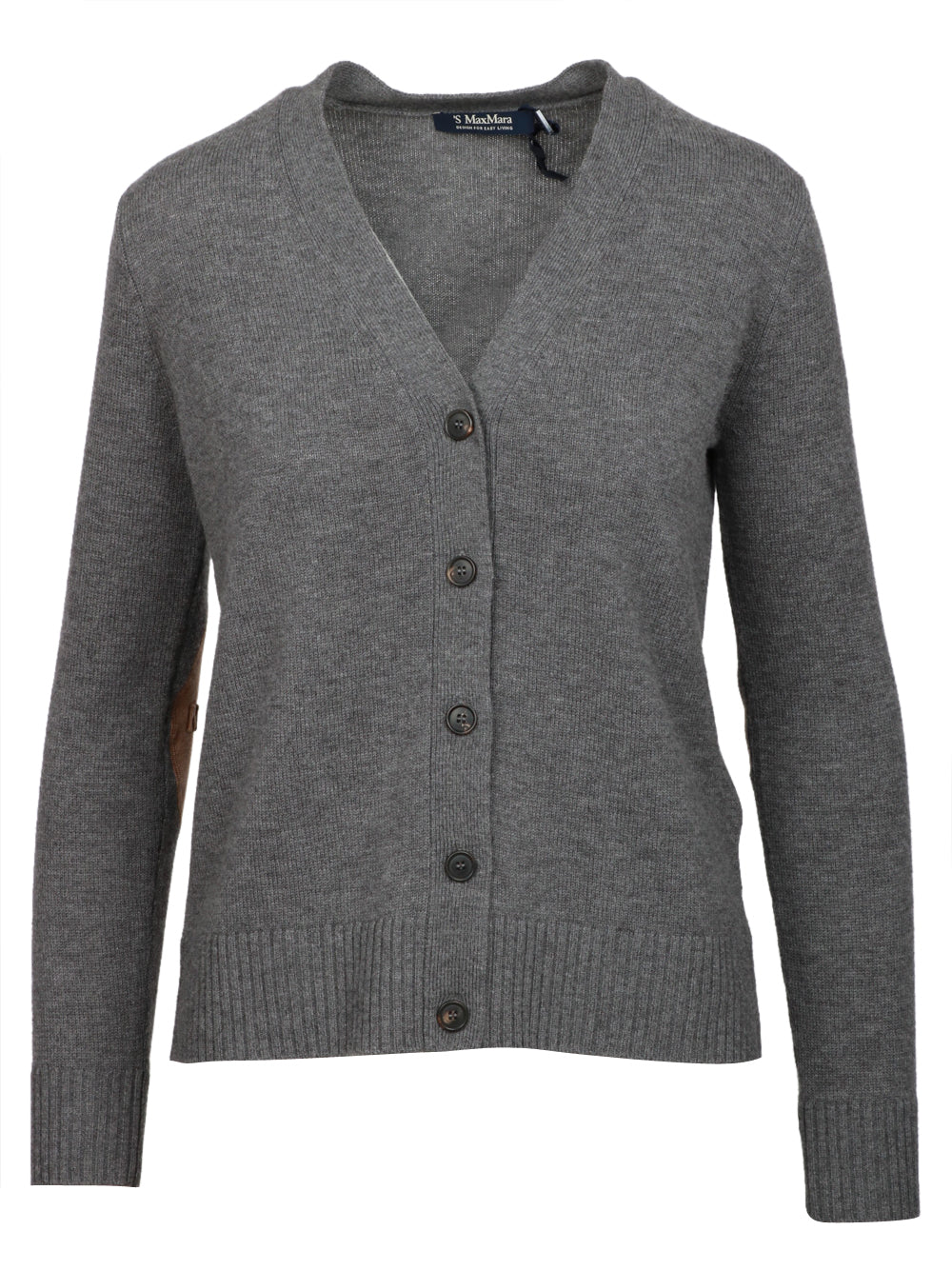 S MAXMARA Cardigan Apollo taglio Maschile in Lana Grigio Grigio
