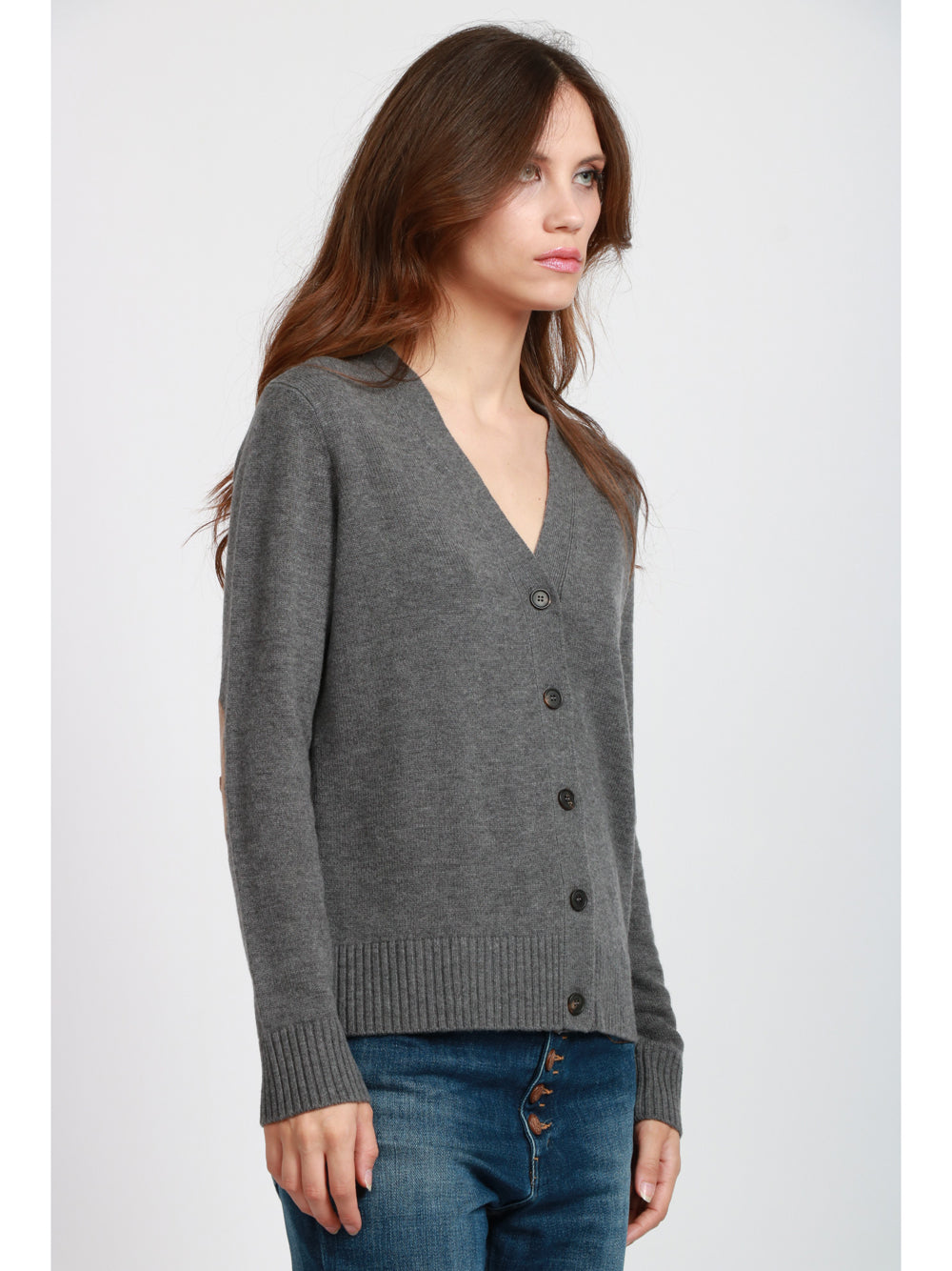 S MAXMARA Cardigan Apollo taglio Maschile in Lana Grigio Grigio