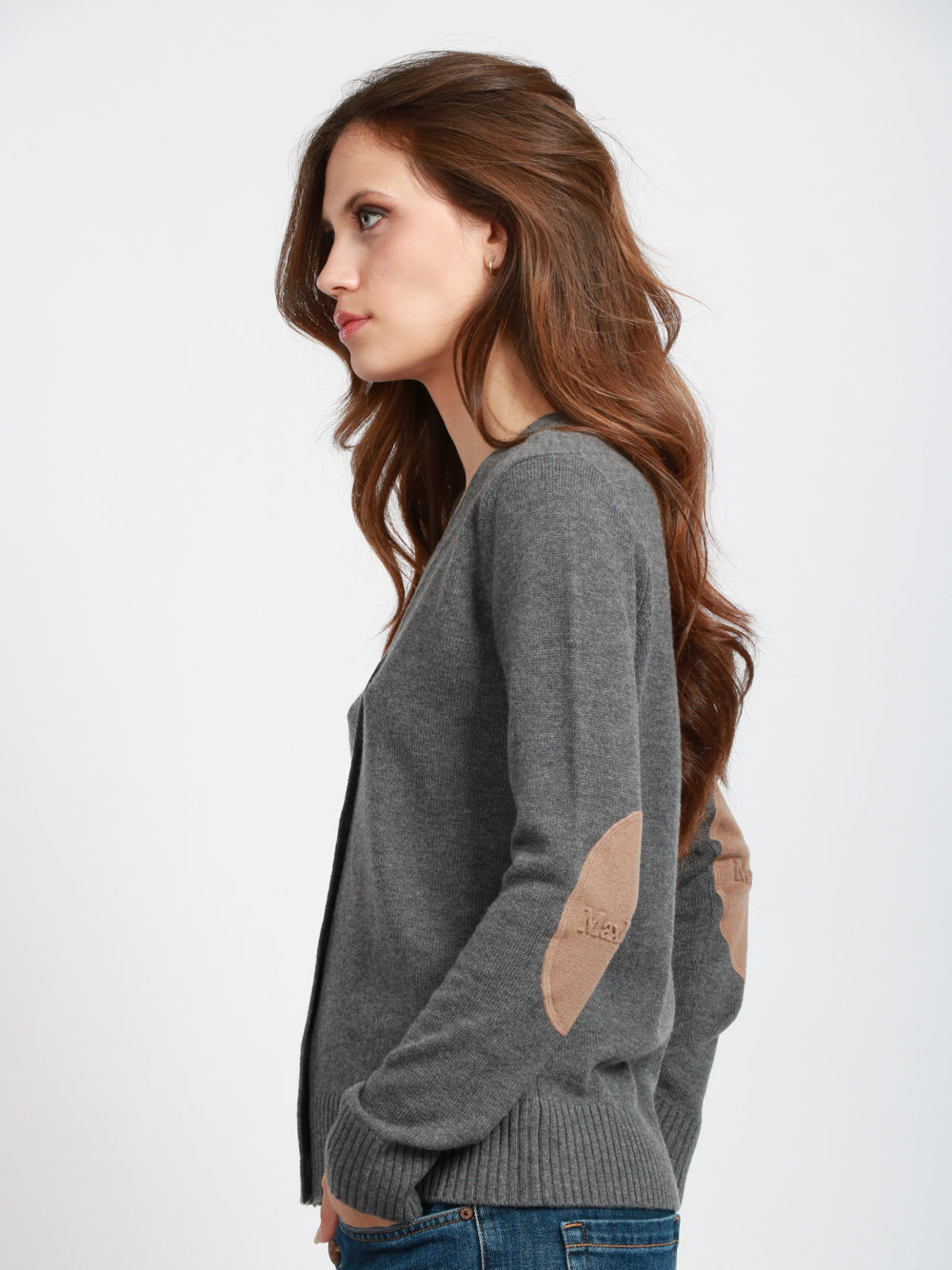S MAXMARA Cardigan Apollo taglio Maschile in Lana Grigio Grigio