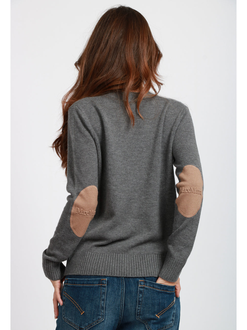 S MAXMARA Cardigan Apollo taglio Maschile in Lana Grigio Grigio