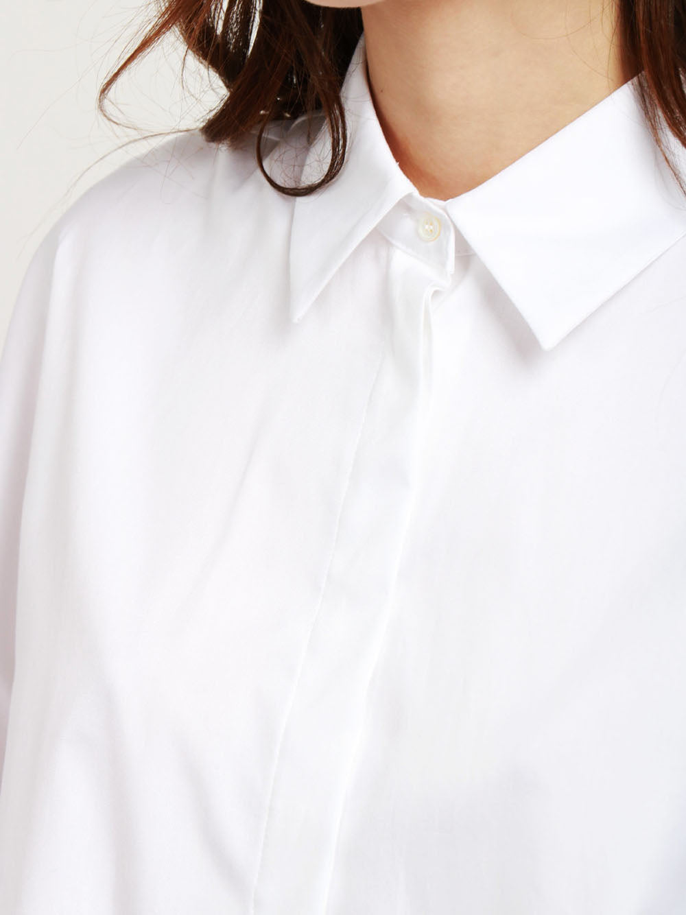 S MAXMARA Camicia Conero Over in Cotone Oxford Bianca Bianco