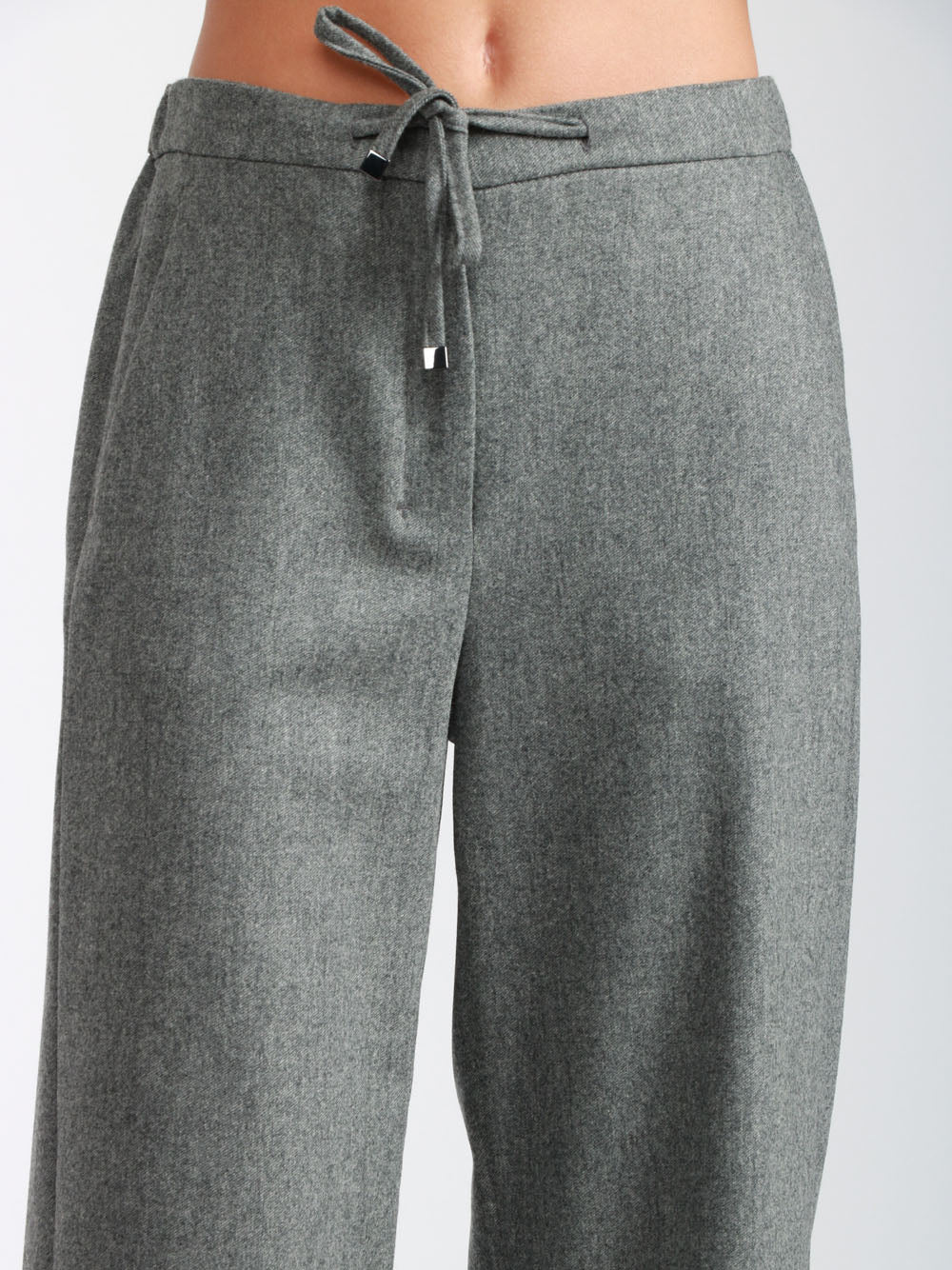 S MAXMARA Pantaloni Floria Jogger in Lana Grigi Grigio