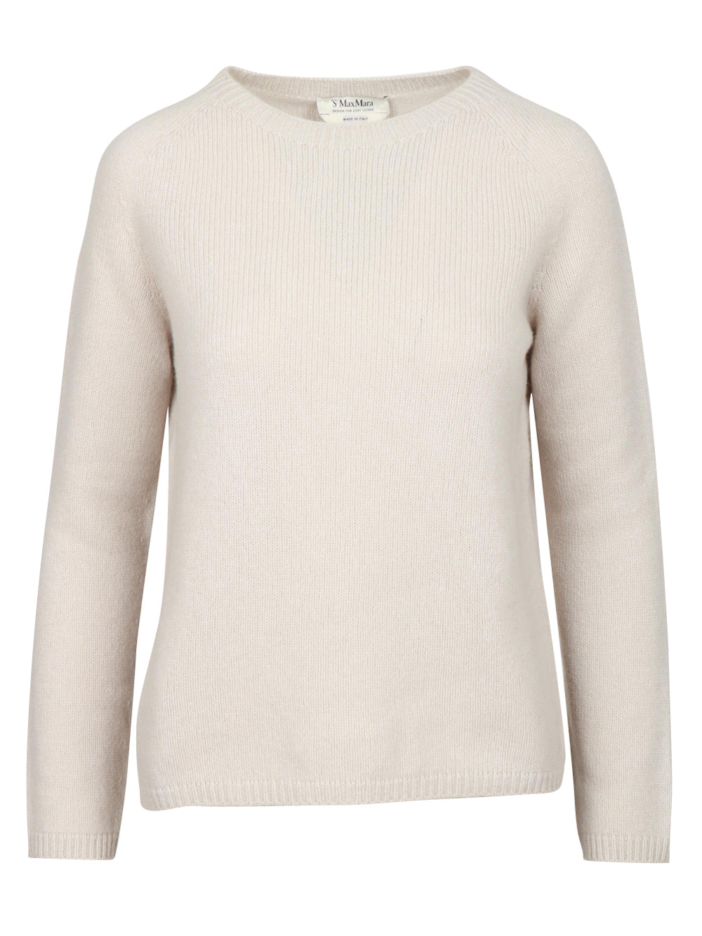 S MAXMARA Maglia Georg Gircollo in Lana e Cashmere Sabbia Perla