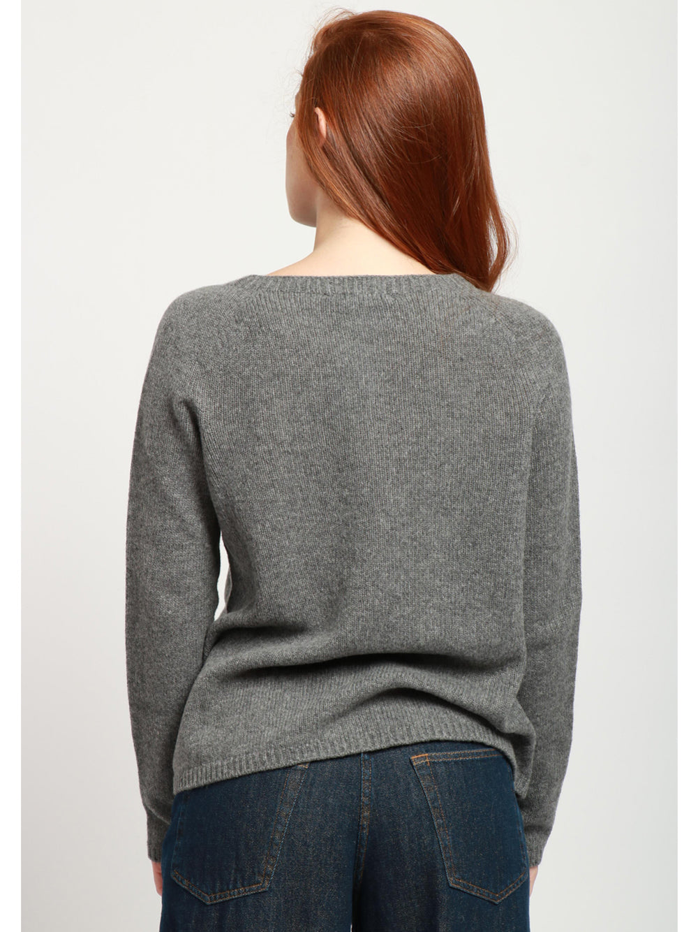 S MAXMARA Maglia Georg Gircollo in Lana e Cashmere Grigia Grigio