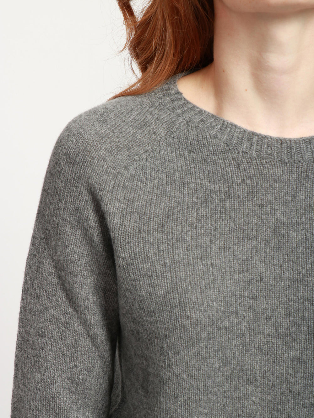 S MAXMARA Maglia Georg Gircollo in Lana e Cashmere Grigia Grigio