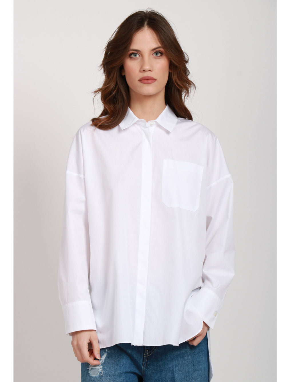 S MAXMARA Camicia Gerona in Cotone Bianca Bianco