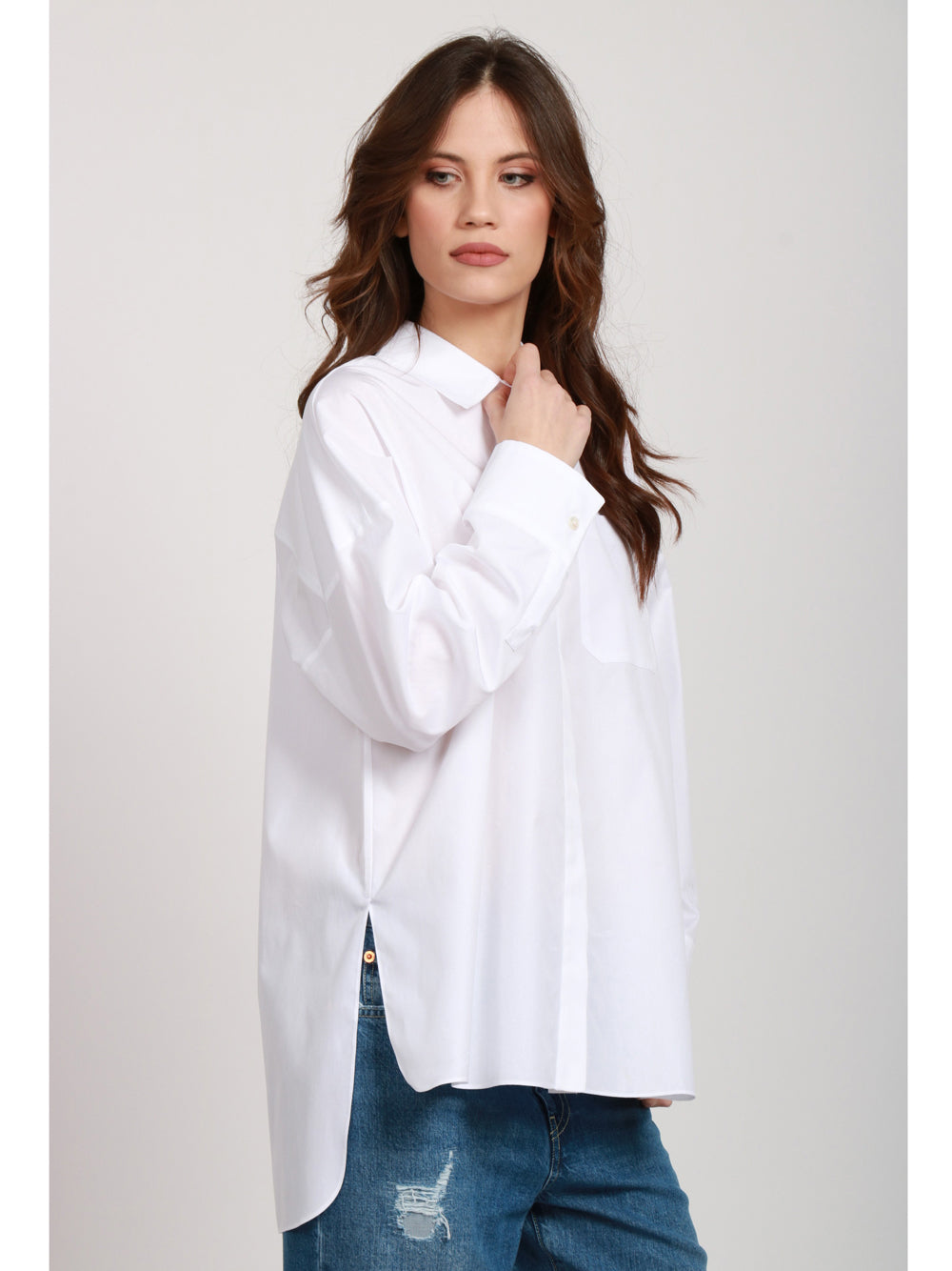 S MAXMARA Camicia Gerona in Cotone Bianca Bianco