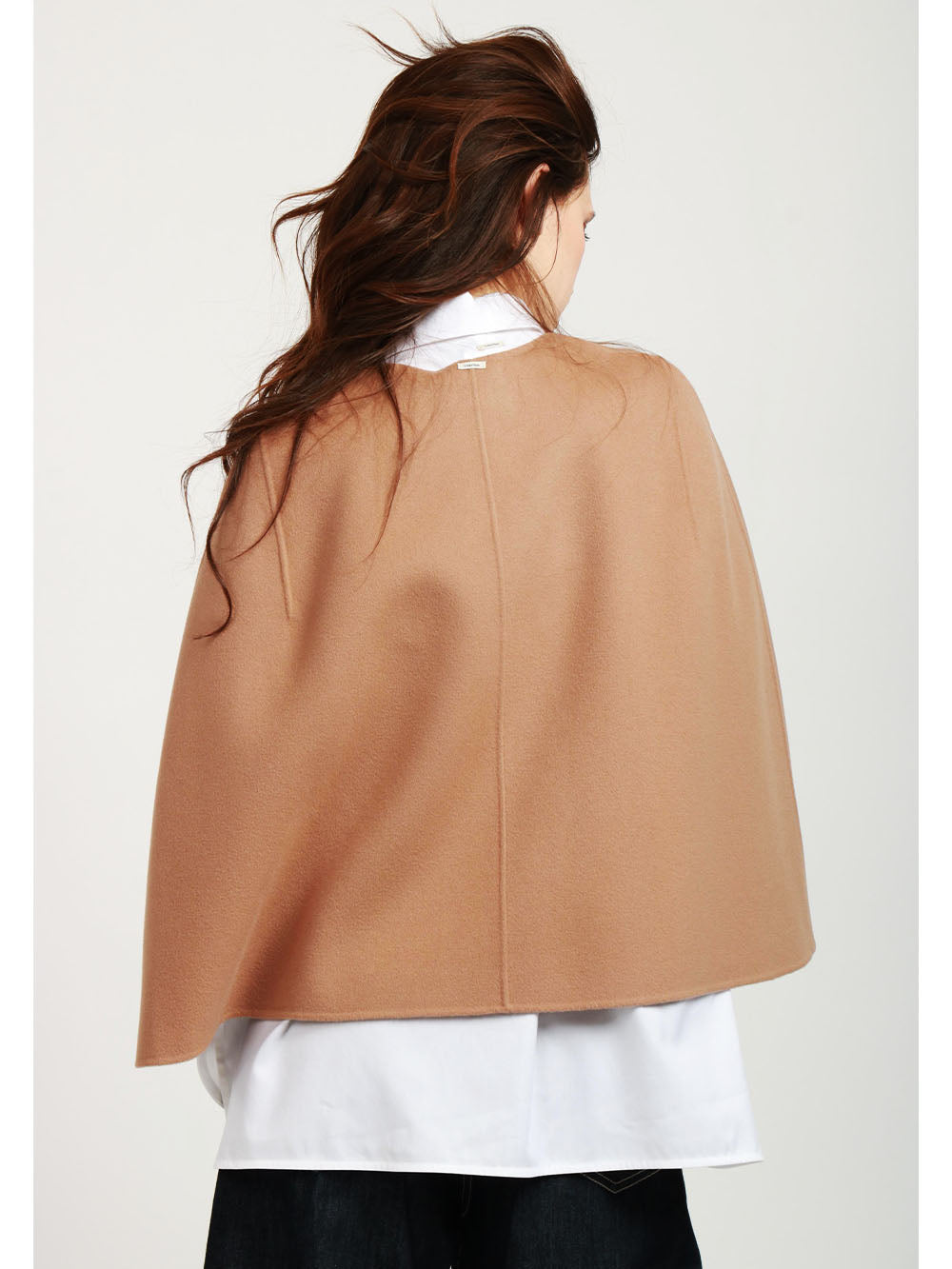S MAXMARA Cappa Helene Girocollo in Lana Vergine Cammello Camel