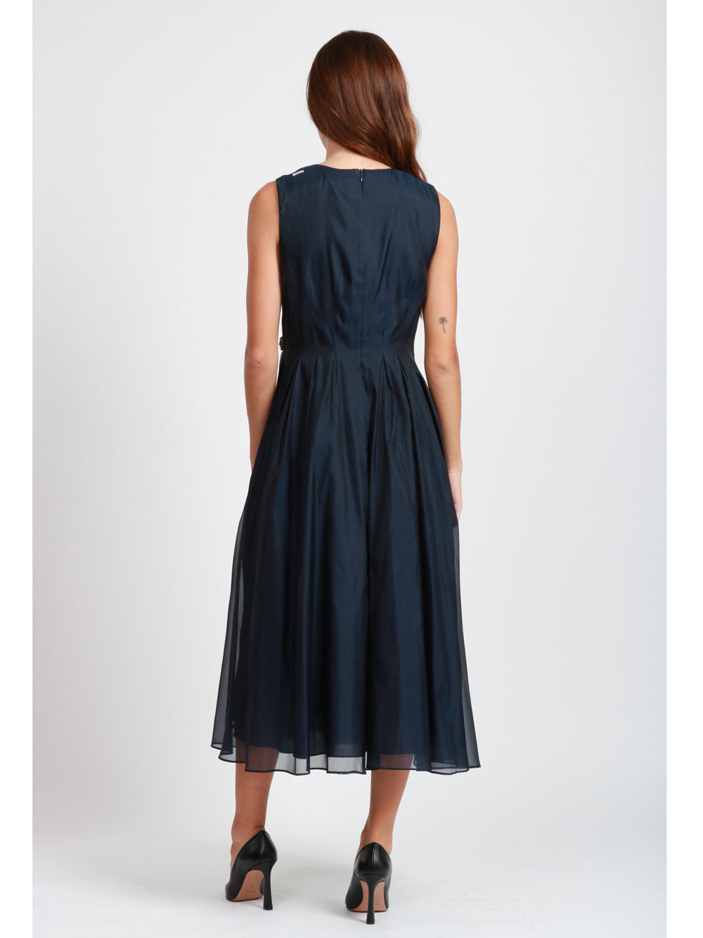 S MAXMARA Vestito Wally in Organza Blu Blu