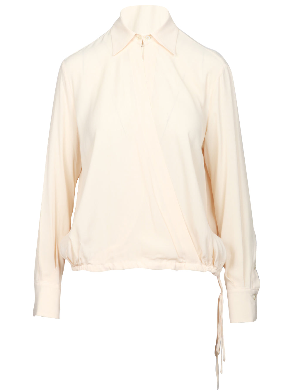 SEMICOUTURE Blusa Armanda in Misto Seta Panna Panna