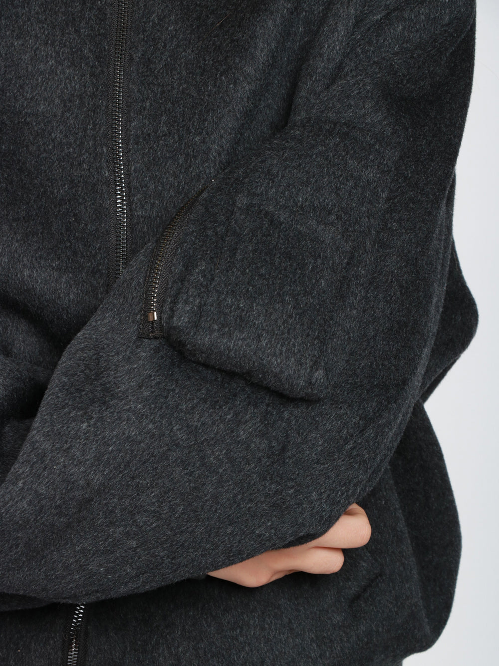 SEMICOUTURE Bomber Azalea in Lana Antracite Antracite