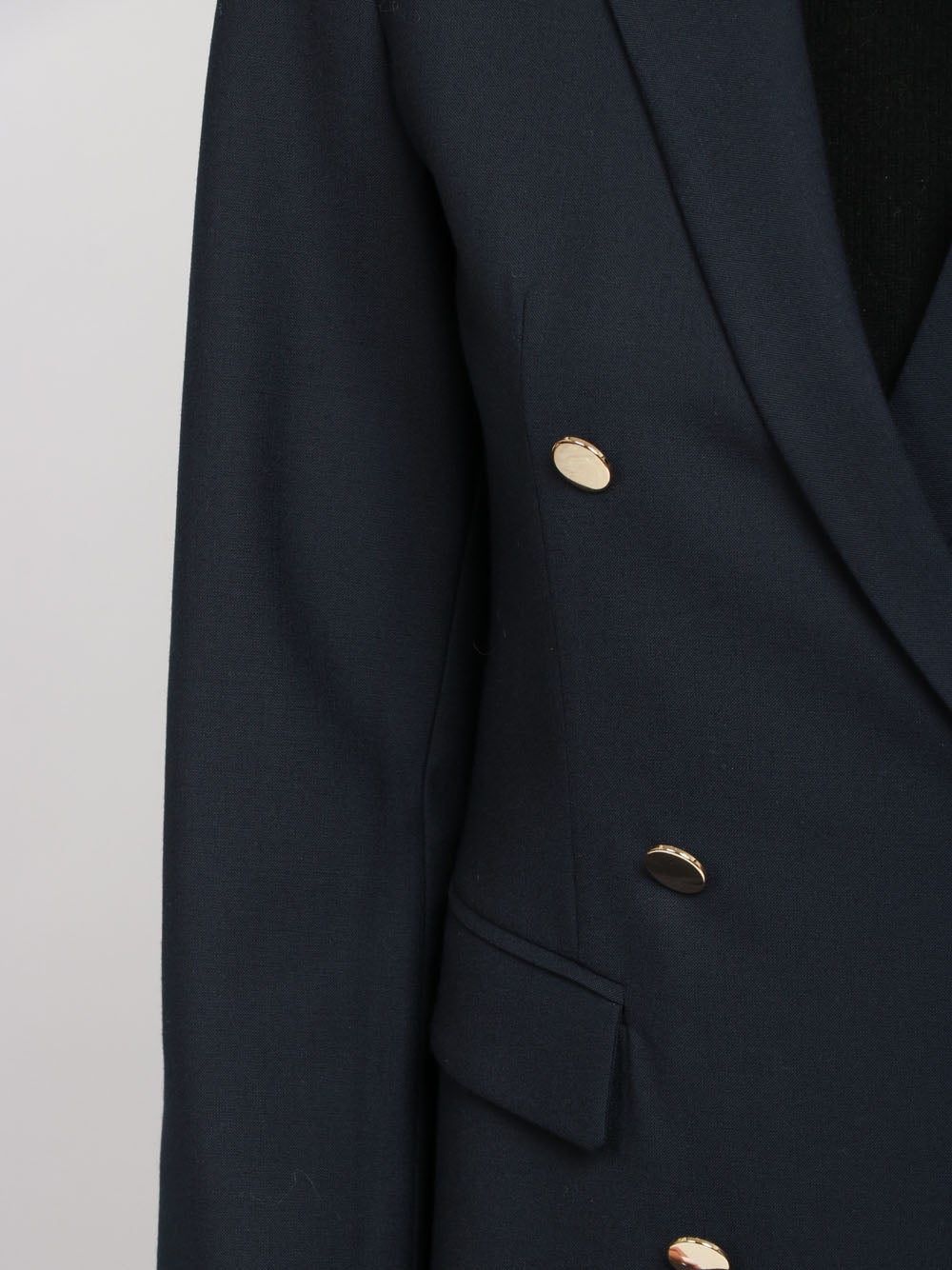 SEMICOUTURE Giacca Carrie Doppiopetto in Fresco di Lana Blu Notte Blu notte