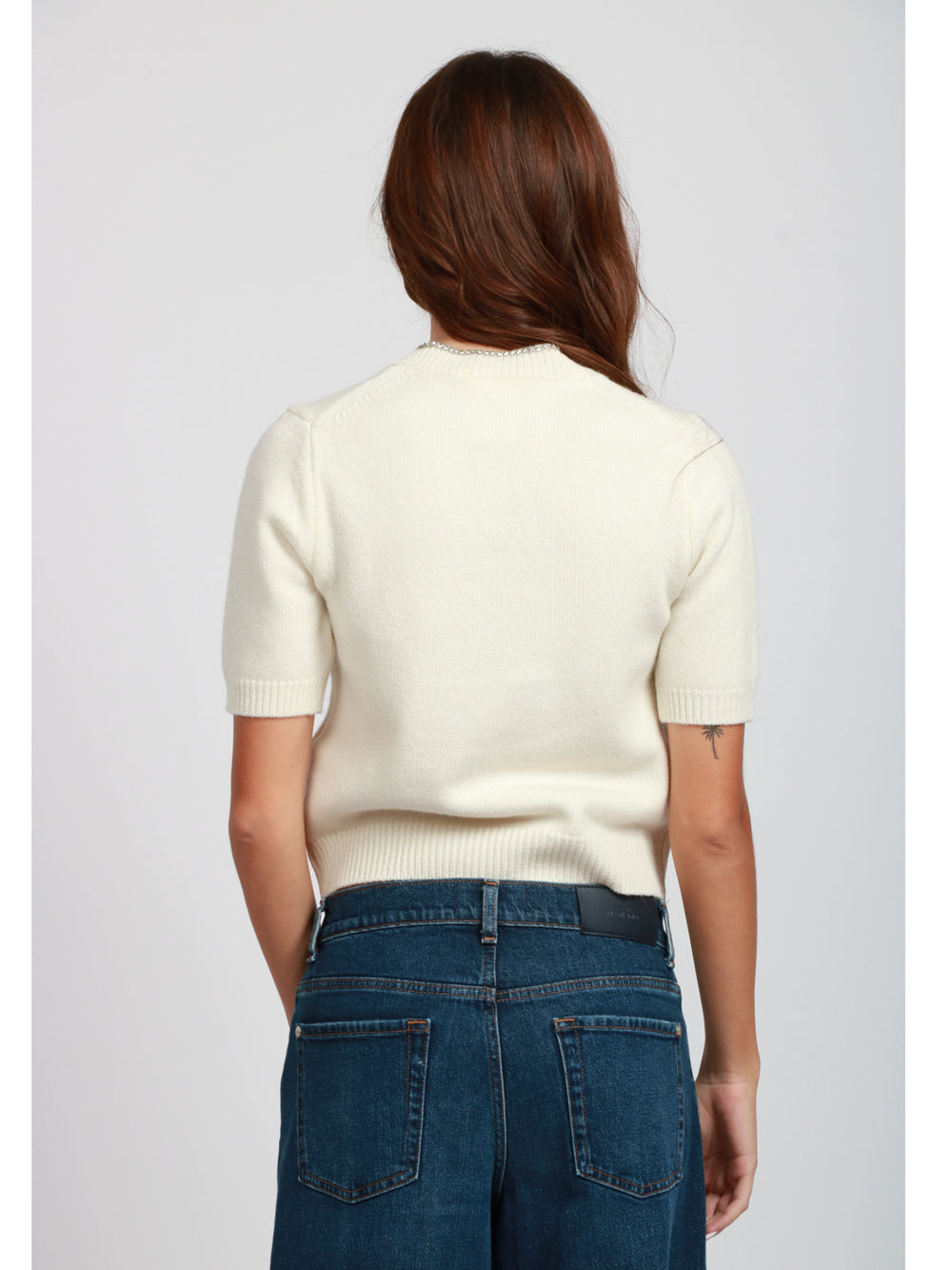 SEMICOUTURE Maglia Leya in Misto Cashmere Panna Panna