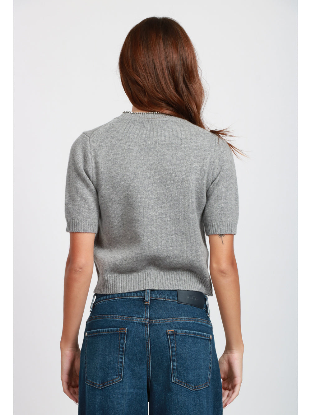 SEMICOUTURE Maglia Leya in Misto Cashmere Grigia Grigio