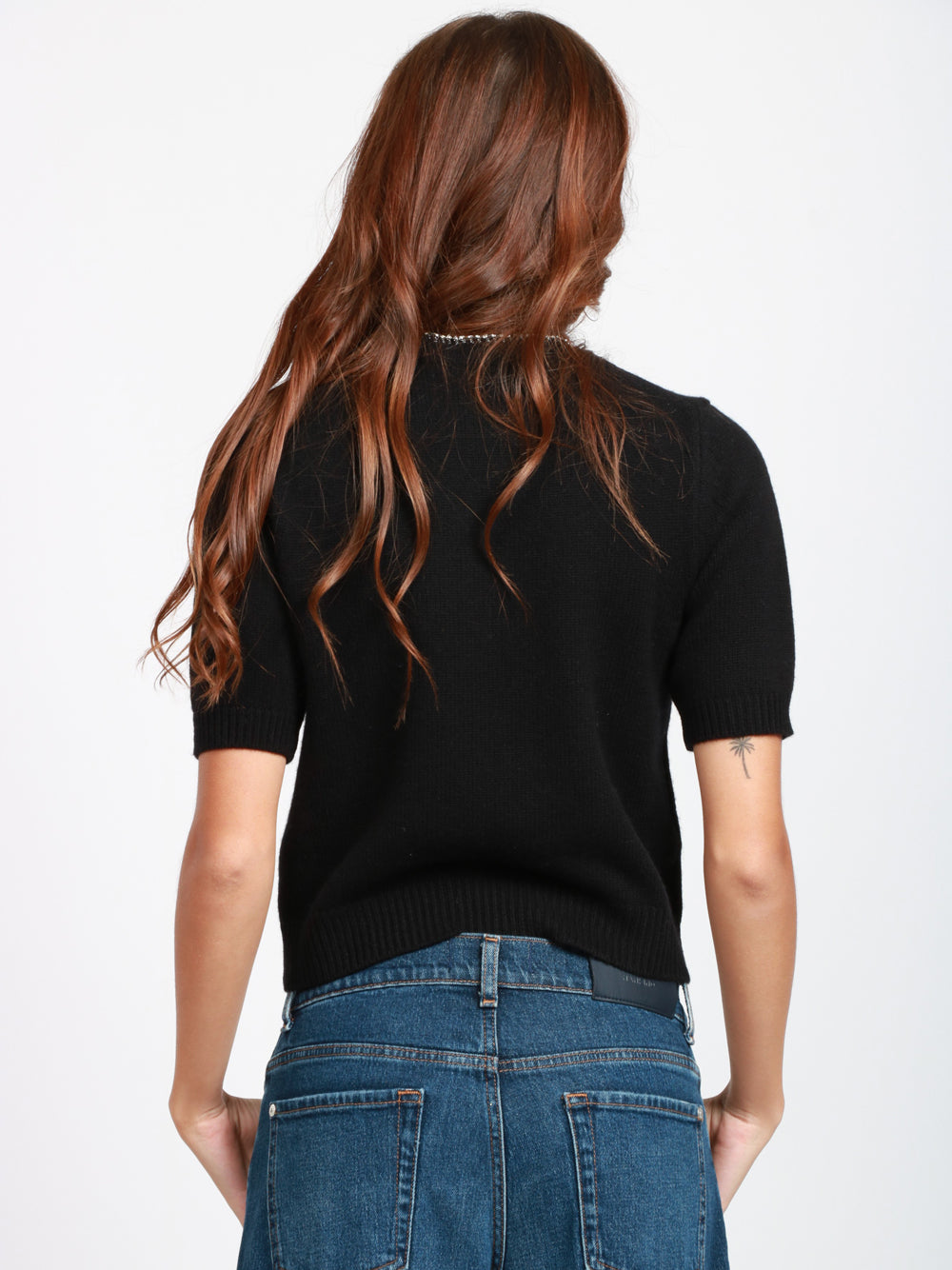 SEMICOUTURE Maglia Leya in Misto Cashmere Nera Nero