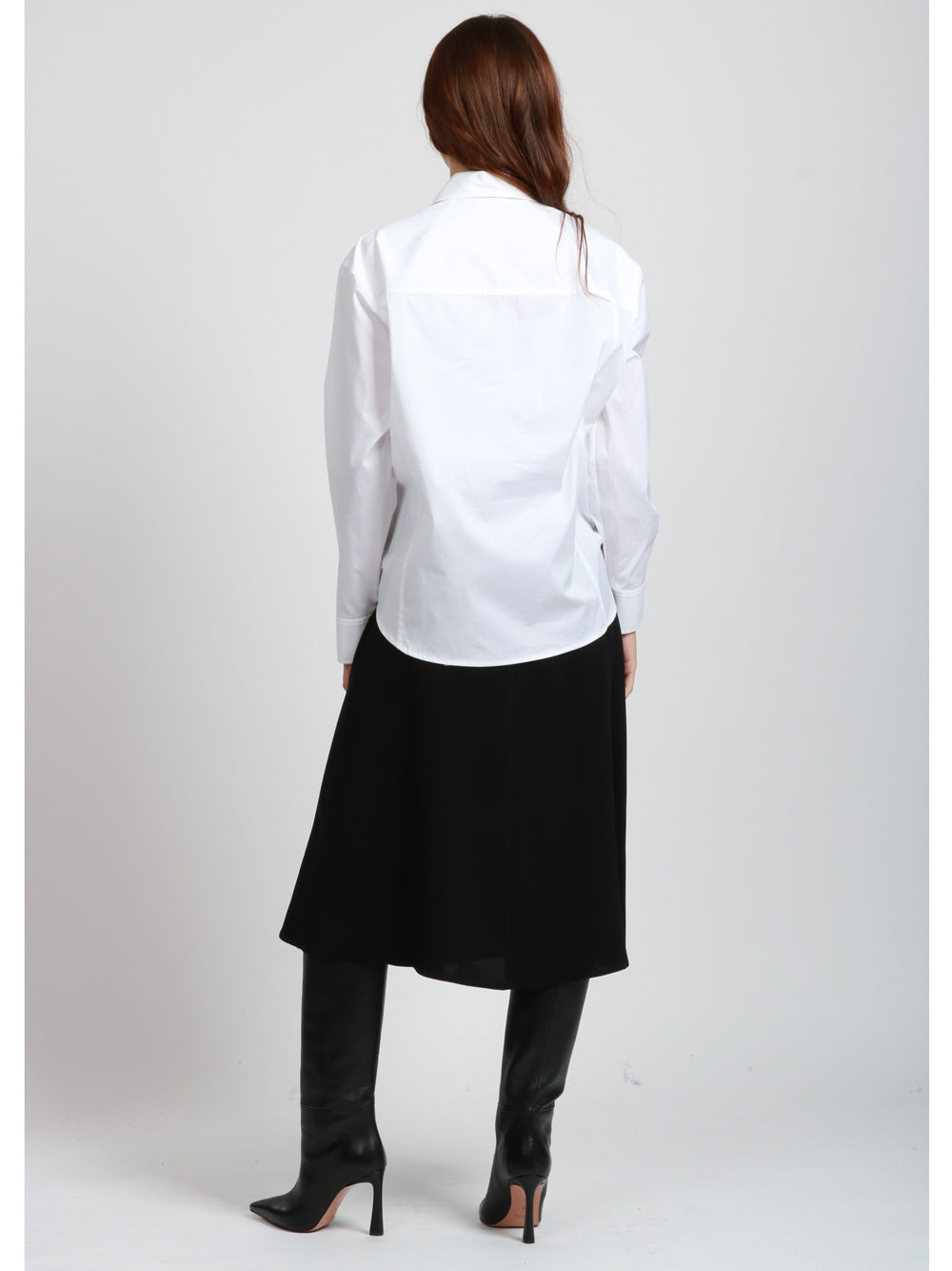 SEMICOUTURE Vestito Mayara Chemisier Bianco e Nero Nero Bianco