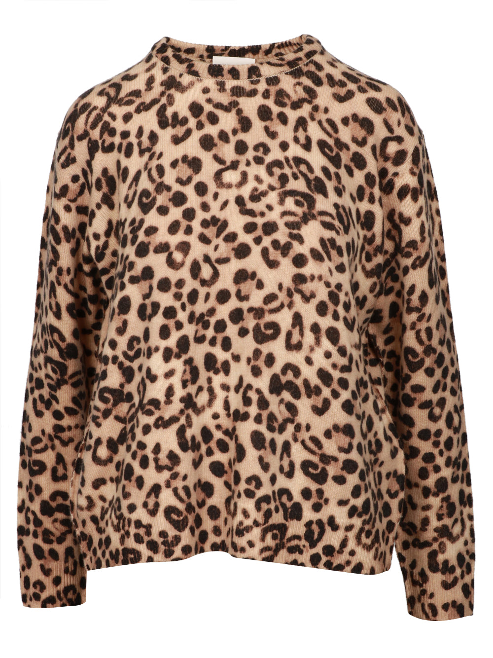 SEMICOUTURE Maglia Serenella in Misto Cashmere con Stampa Maculata Maculato