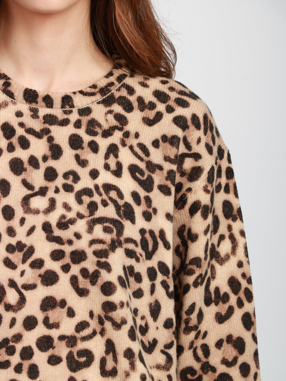 SEMICOUTURE Maglia Serenella in Misto Cashmere con Stampa Maculata Maculato