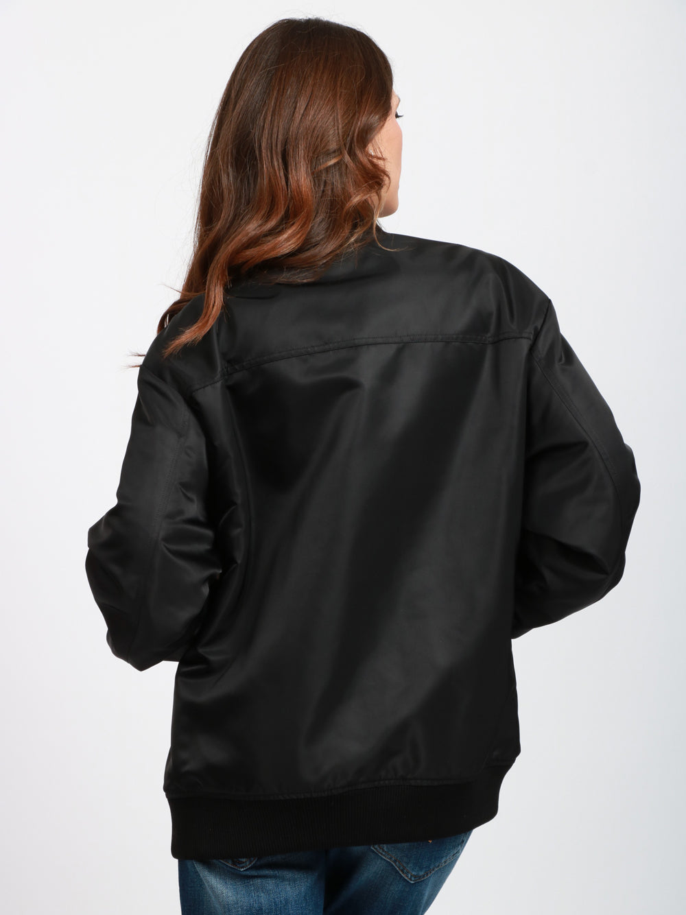 SPORTMAX Bomber Imbottito Agape in Twill Antigoccia Nero Oversize Nero