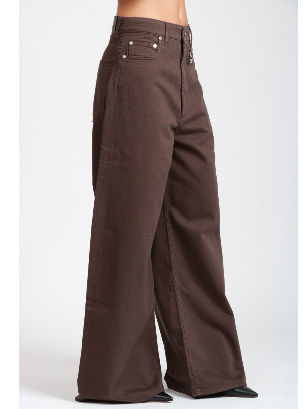 SPORTMAX Pantaloni Siamese in Cotone Marroni Marrone