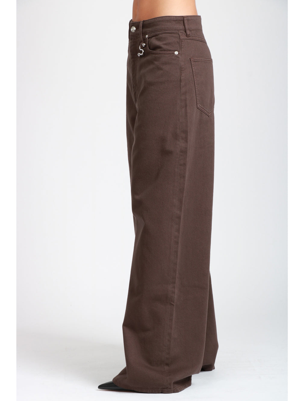 SPORTMAX Pantaloni Siamese in Cotone Marroni Marrone