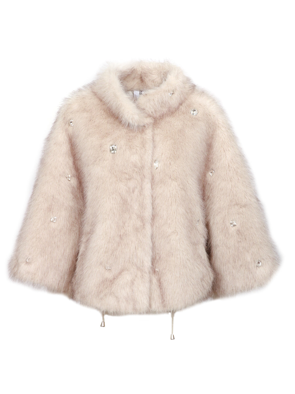 SWORD 6644 Cappa in Ecopelliccia Ghiaccio con Pietre Ghiaccio