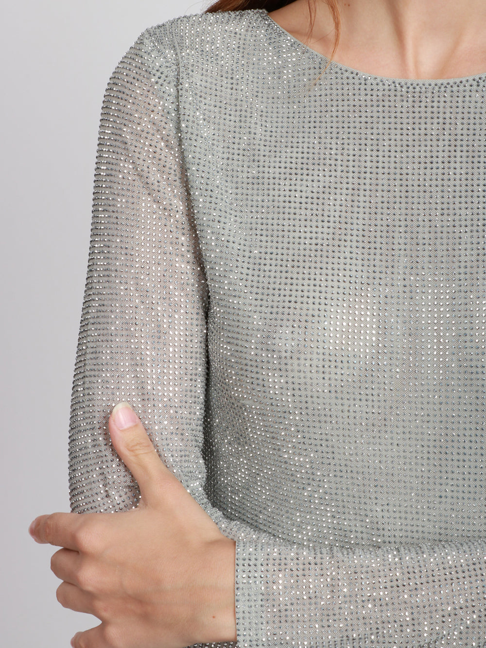 TWENTY FOURHAITCH Body Arches Argento con Strass Argento