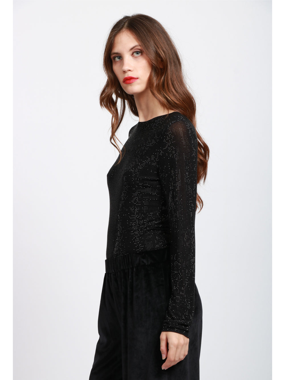 TWENTY FOURHAITCH Body Arches Nero con Strass Nero