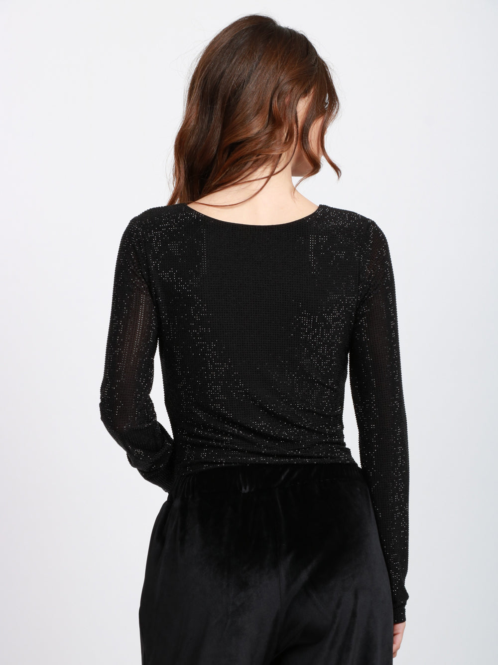 TWENTY FOURHAITCH Body Arches Nero con Strass Nero