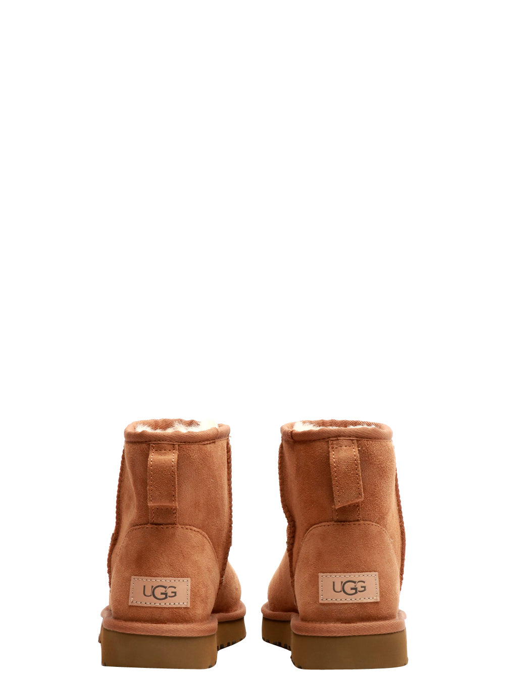 UGG Stivali Classic Mini II in Suede Nocciola con Imbottitura in Lana Nocciola