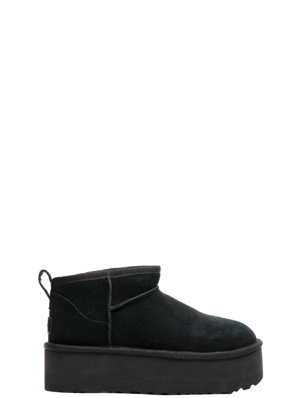 UGG Stivali Classic Ultra Mini Platform in Suede Neri Nero