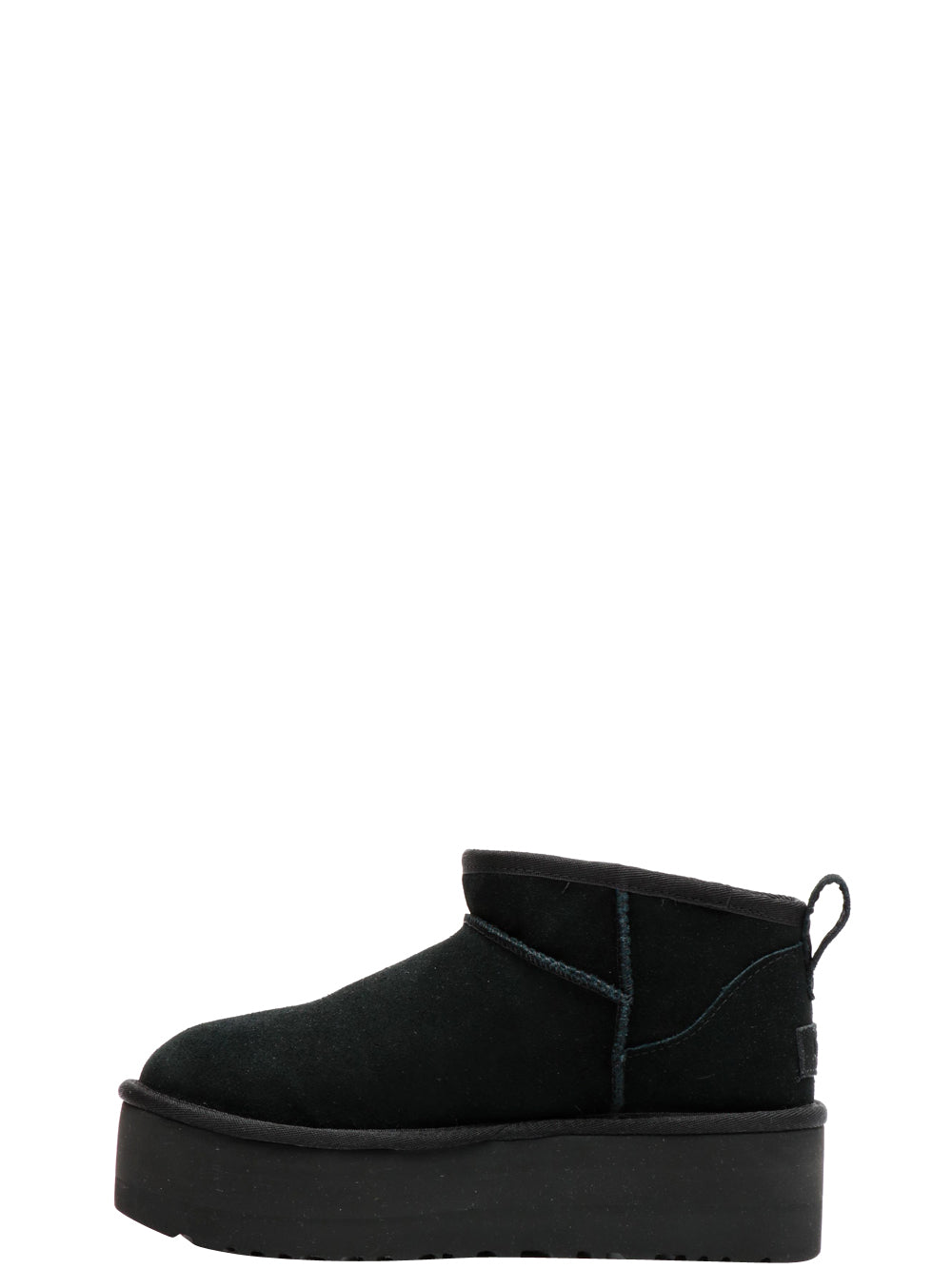 UGG Stivali Classic Ultra Mini Platform in Suede Neri Nero