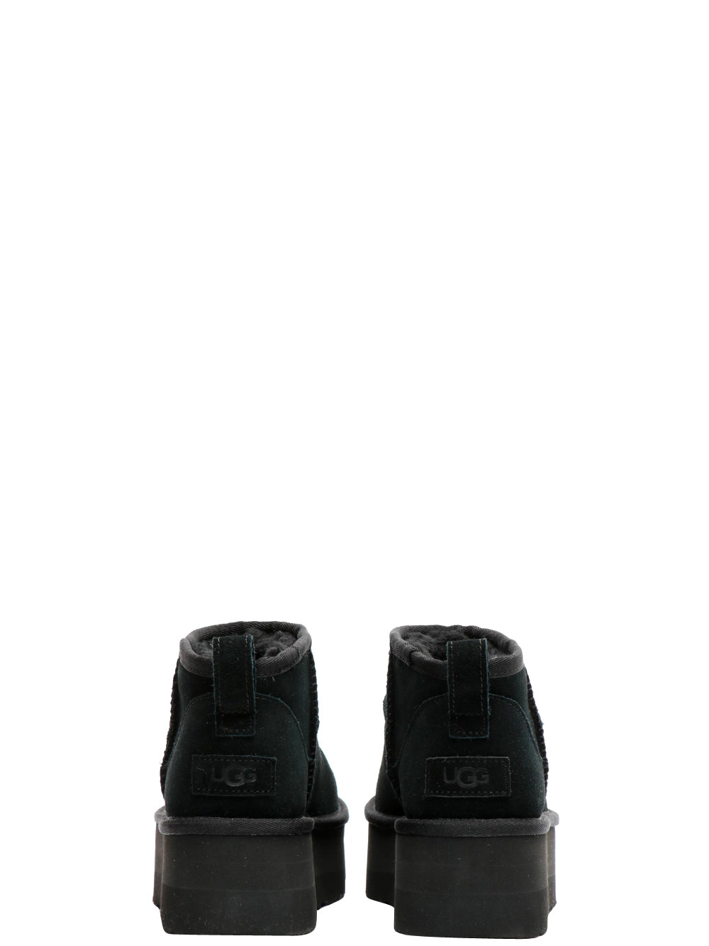 UGG Stivali Classic Ultra Mini Platform in Suede Neri Nero