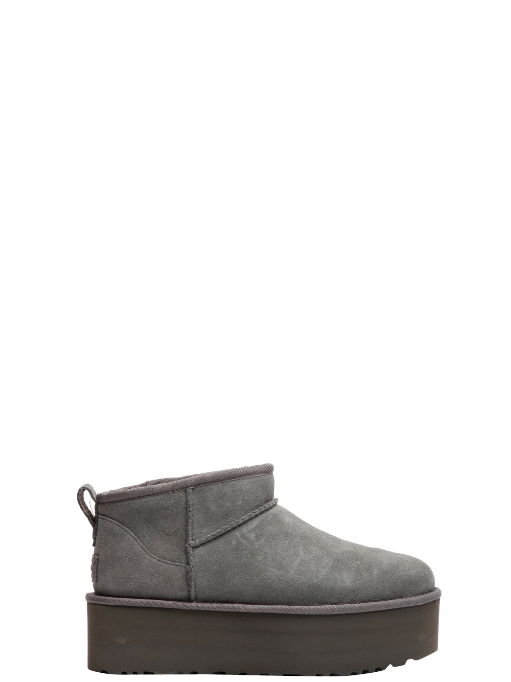 UGG Stivali Classic Ultra Mini Platform in Suede Grigi Grigio