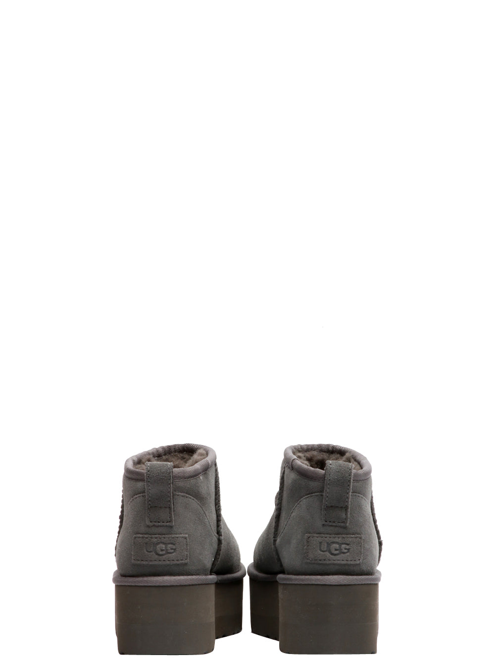 UGG Stivali Classic Ultra Mini Platform in Suede Grigi Grigio