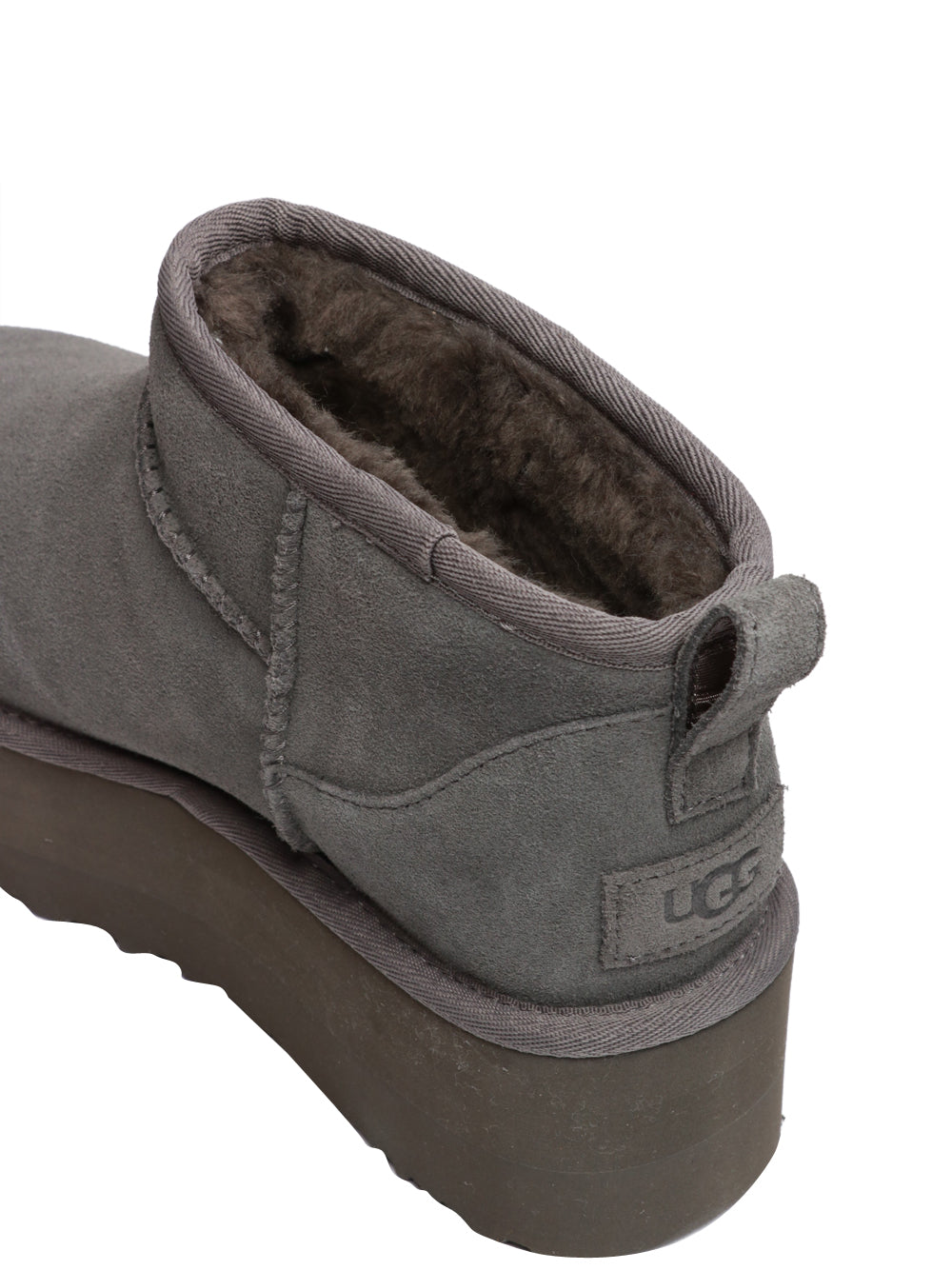UGG Stivali Classic Ultra Mini Platform in Suede Grigi Grigio