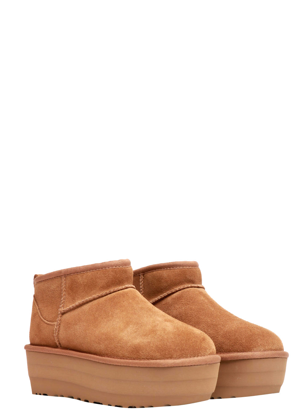 UGG Stivali Classic Ultra Mini Platform in Suede Nocciola Nocciola
