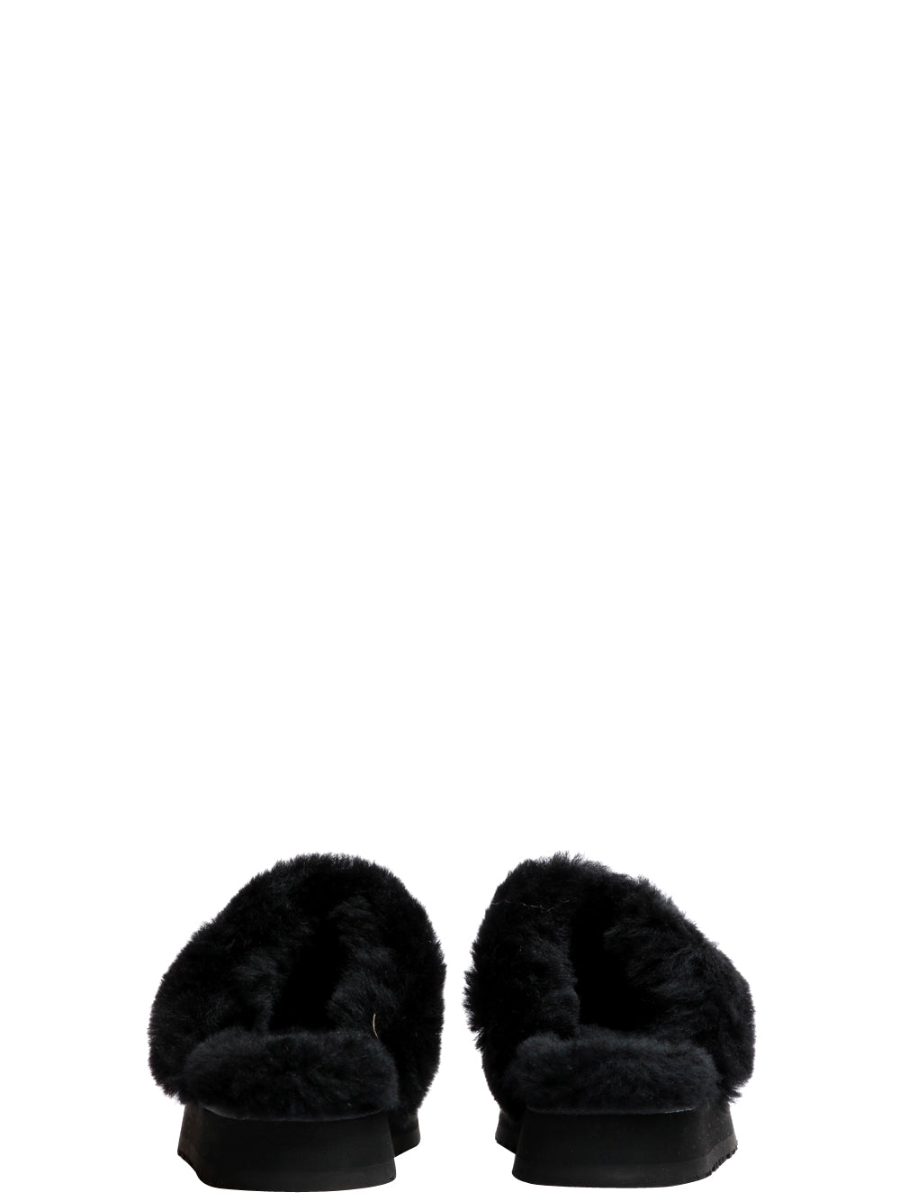 UGG Scarpe Slippers Disquette in Suede Nere Nero