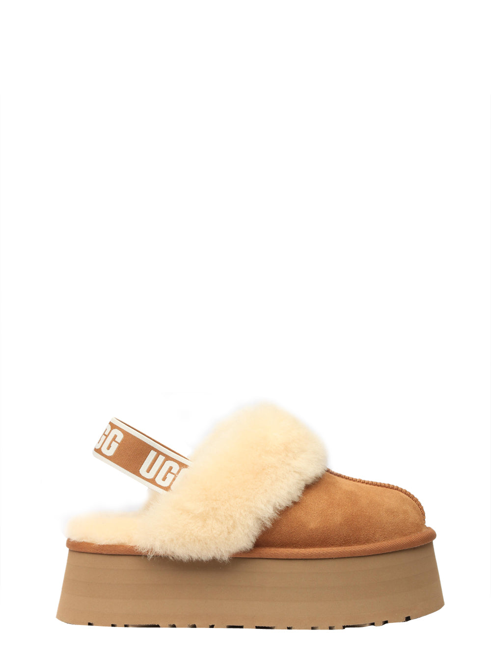 UGG Scarpe Slippers Funkette in Suede Cammello Nocciola