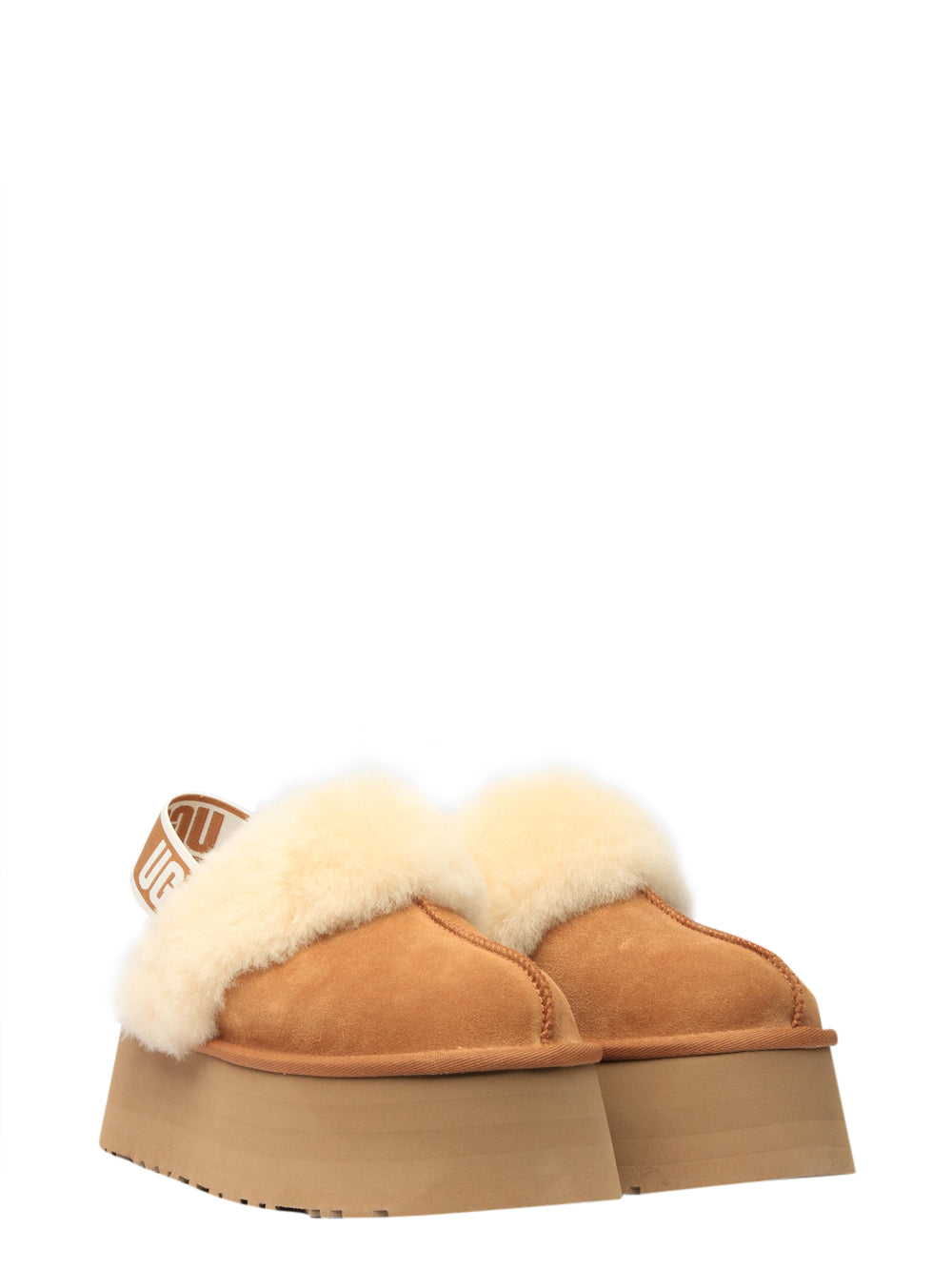 UGG Scarpe Slippers Funkette in Suede Cammello Nocciola