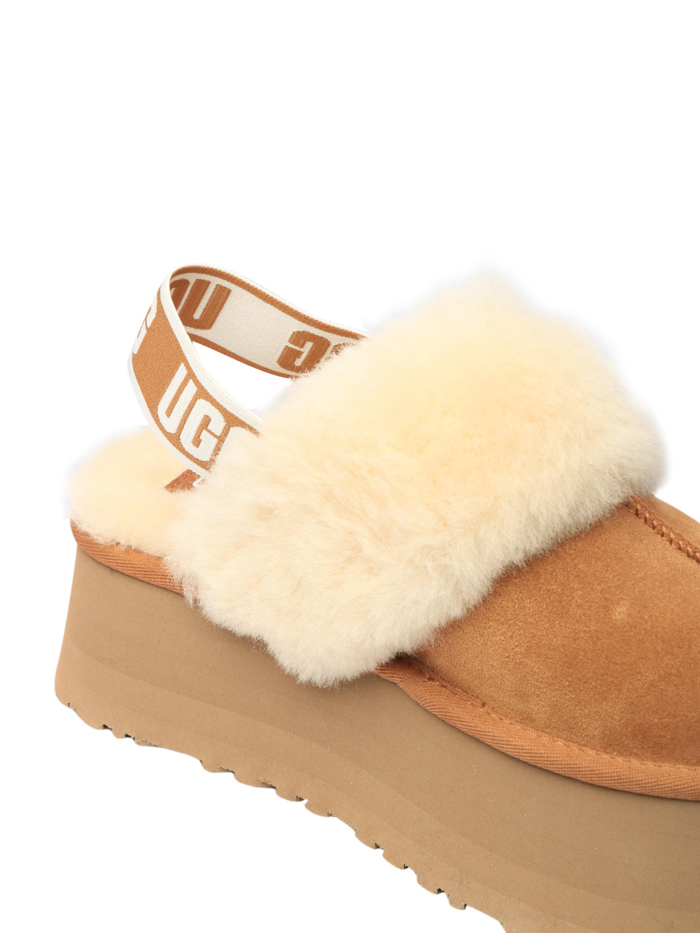 UGG Scarpe Slippers Funkette in Suede Cammello Nocciola