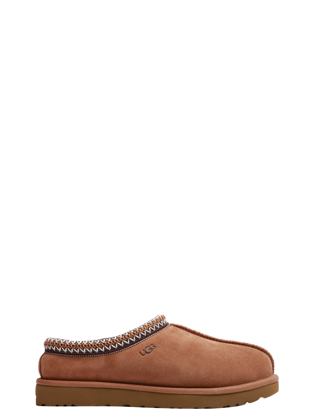 UGG Scarpe Slippers Tasman in Suede Nocciola con Imbottitura in Lana Nocciola