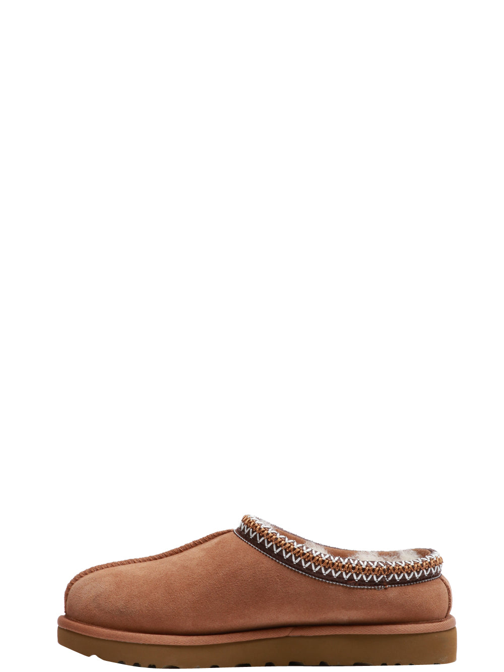 UGG Scarpe Slippers Tasman in Suede Nocciola con Imbottitura in Lana Nocciola