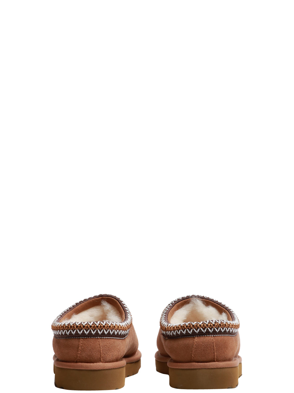 UGG Scarpe Slippers Tasman in Suede Nocciola con Imbottitura in Lana Nocciola