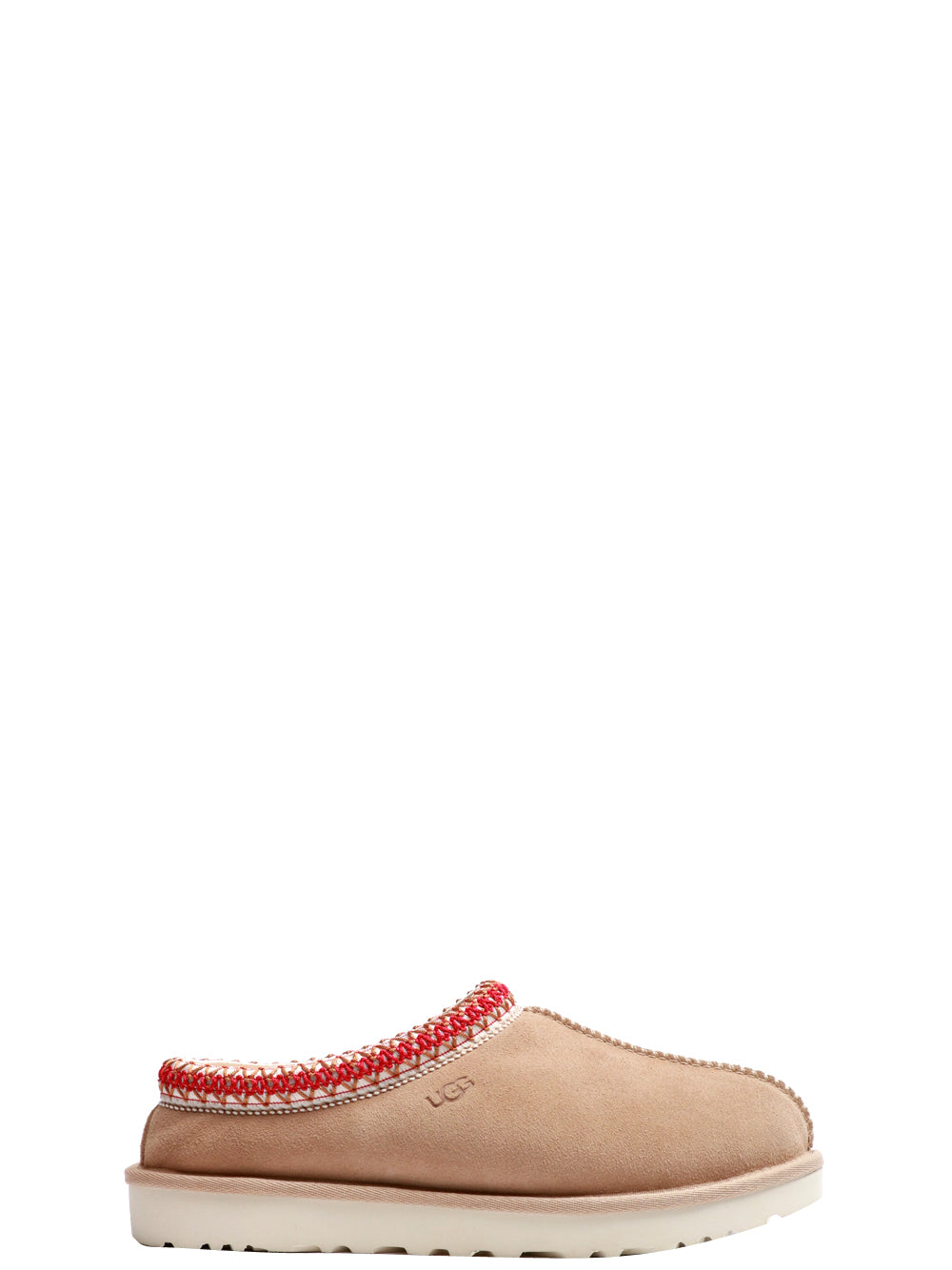 UGG Scarpe Slippers Tasman in Suede Sabbia con Imbottitura in Lana Sabbia