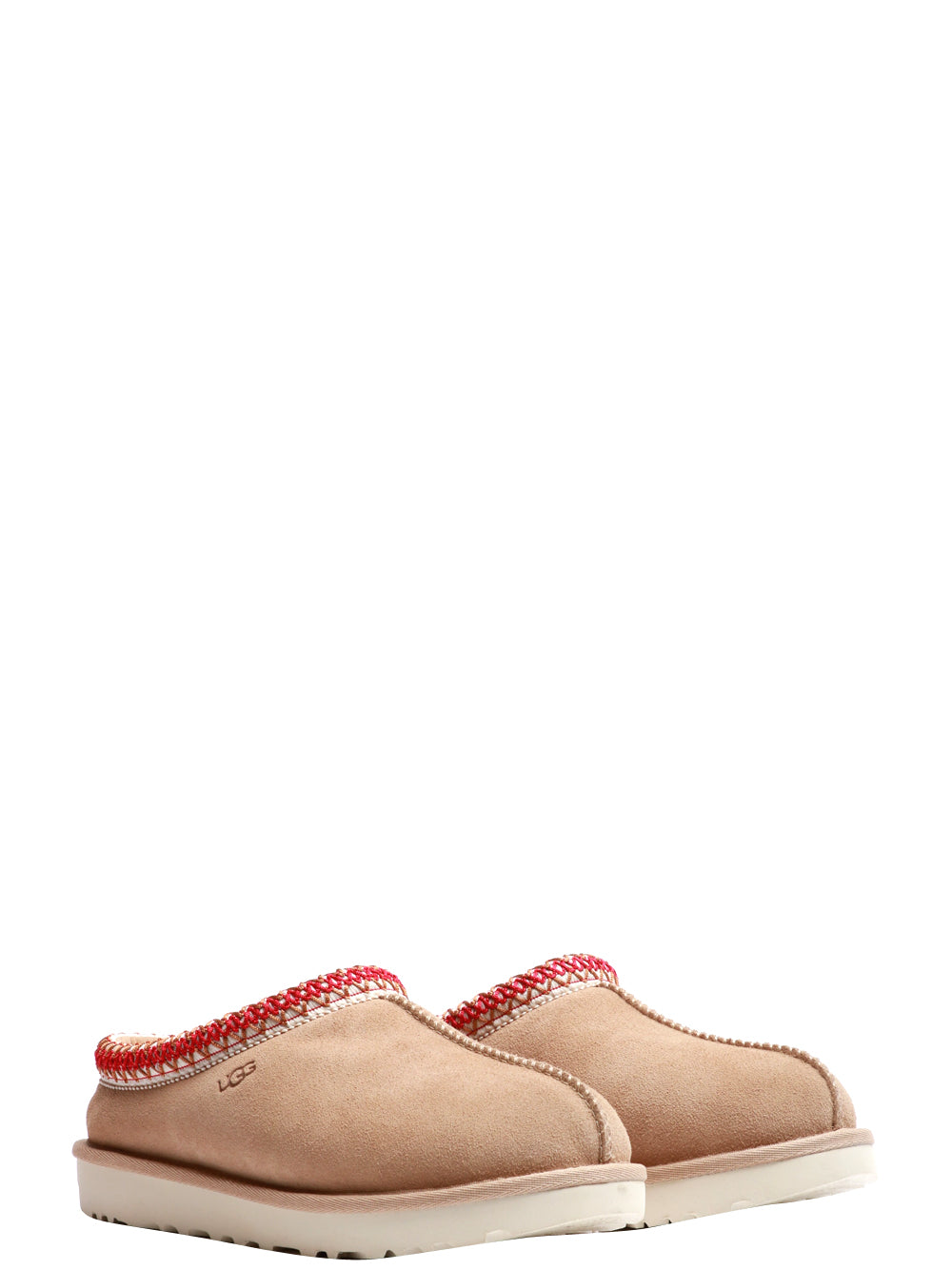 UGG Scarpe Slippers Tasman in Suede Sabbia con Imbottitura in Lana Sabbia